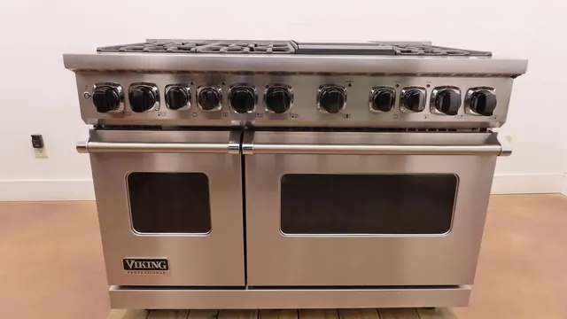 Freestanding professional range with double ovens
